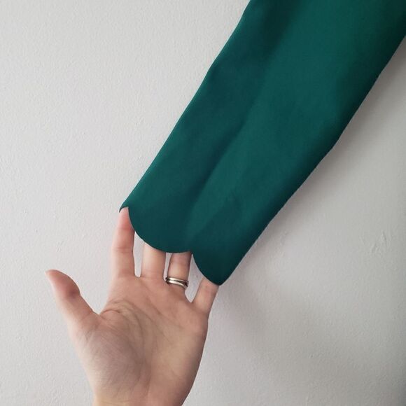 Lulu's Cumulonimbus Clouds Scalloped Hem Dress Green M - Picture 7 of 8